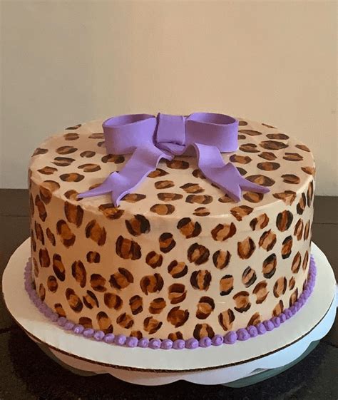 Leopard Birthday Cake Ideas Images Pictures