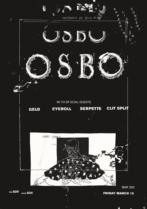 OSBO (Syd) /Geld/ Eyeroll/ Serpette/ Clit Split — 303 - Live Music and Bar