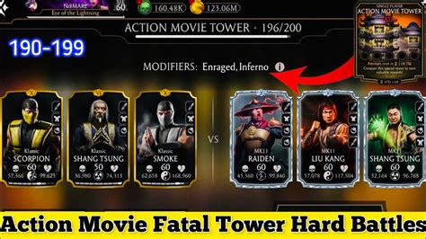 Fatal Action Movie Tower Hard Battles 190 199 Fight Reward Mk Mobile