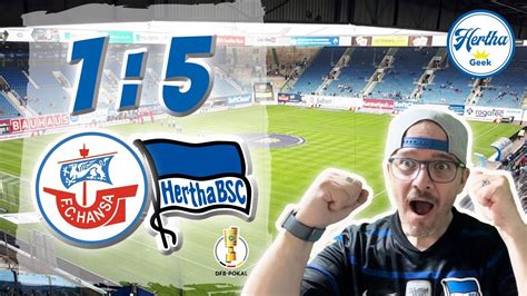 Dfb Pokal Hansa Rostock Hertha Bsc Highlights Analyse