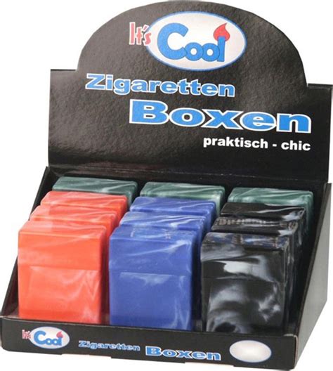 Zigarettenbox "mit Steg" bunt marm.sort.18er - Zigarettenboxen ...
