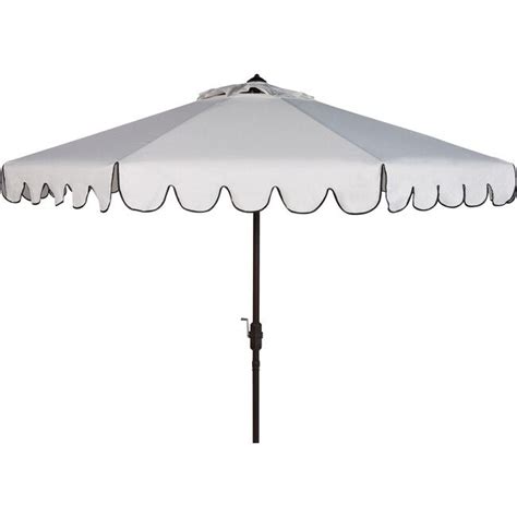 Dorinda Scalloped Patio Umbrella Whiteblack Safavieh Sun Shop