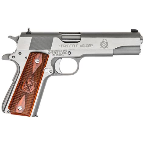 Springfield Armory 1911 Mil Spec 45 Auto Acp 5in Polished Stainless Pistol 7 1 Rounds