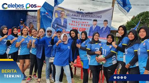 Sambut Hut Ke Demokrat Sulteng Gelar Tournament Volly Ball