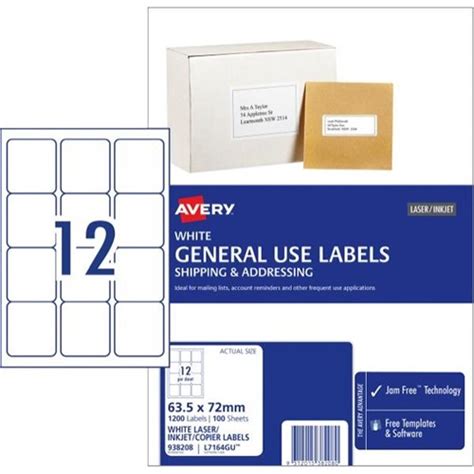 Avery General Use Labels DL12 L7164 12 Per Sheet | OfficeMax NZ