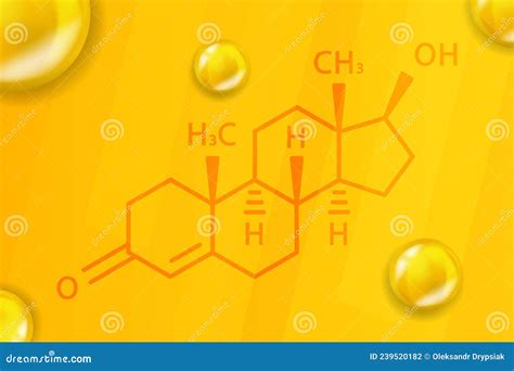 Testosterone Chemical Formula Testosterone 3d Realistic Chemical