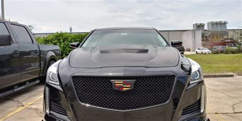 Cadillac Cts 2014 2019 V Mesh Style Grille Gloss Black With New Emblem Mount