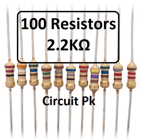 2.2k Resistors (1/4 Watts) in a Pack of 100 |Buy Online