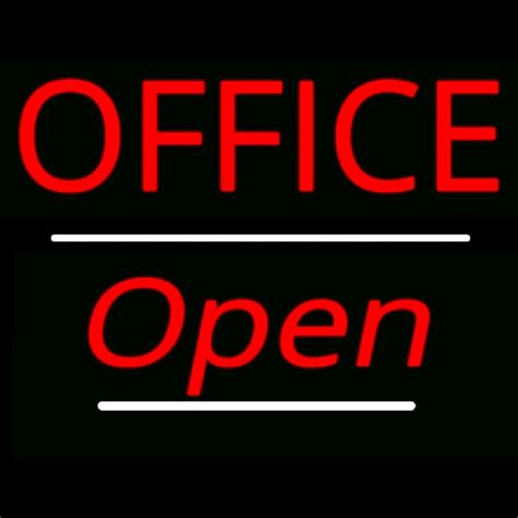 Custom Office Open White Line Neon Sign USA – Custom Neon Signs Shop ...