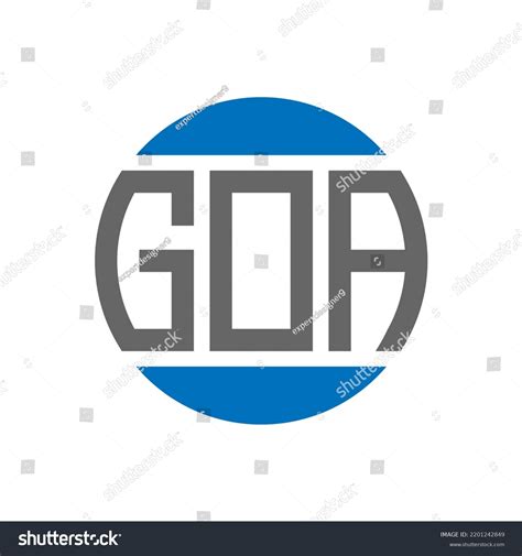 Goa Letter Logo Design On White Stock Vector Royalty Free 2201242849