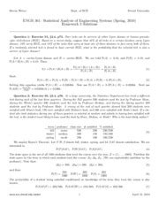 HW 3 Solutions Steven Weber Dept Of ECE Drexel University ENGR 361