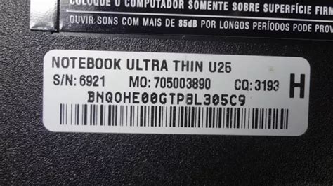 Moldura Da Tela Para O Notebook Cce Ultra Thin U25 Original à venda em