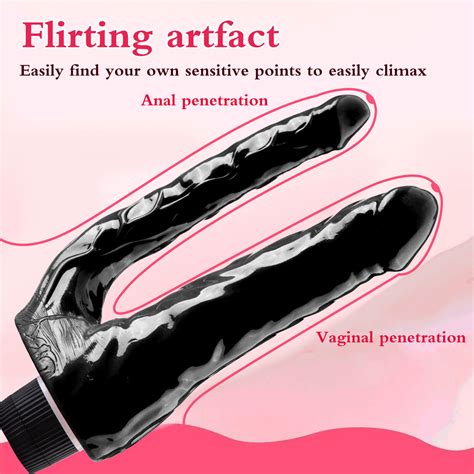 Double Dildo Vibrator G Spot Clit Anal Massager Adult Sex Toys For Women Lesbian Ebay