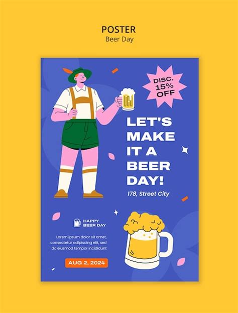 Modelo De Cartaz De Celebra O Do Dia Da Cerveja Psd Gr Tis