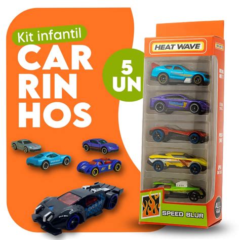 Kit 5 10 Carrinhos De Ferro Estilo Hot Wheels Coleção Miniaturas Carros De Brinquedo