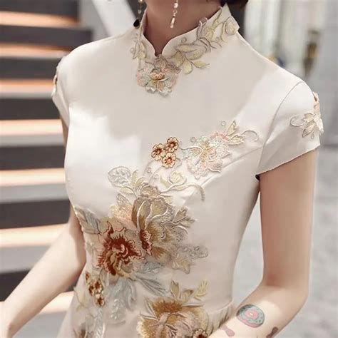 Luxo Chin S Vestido Longo Festa De Casamento Cheongsam Oriental Jantar