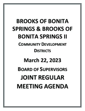 Fillable Online Brooks Of Bonita Springs II Community Development