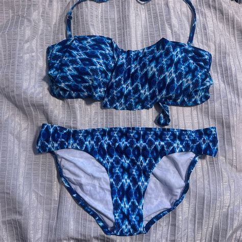 Jessica Simpson Swim Jessica Simpson Blue Bikini Set Poshmark