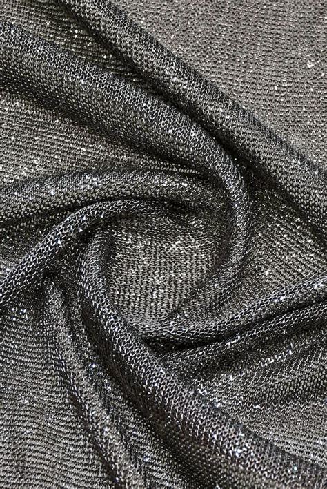 Трикотаж кольчужка серая с люрексом (12152) - Alta Moda