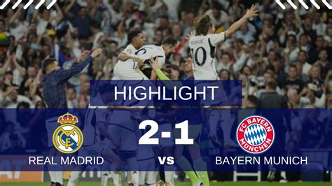 Real Madrid Va Bayern Munich 2 1 4 3 Agg Champions League 2rd League