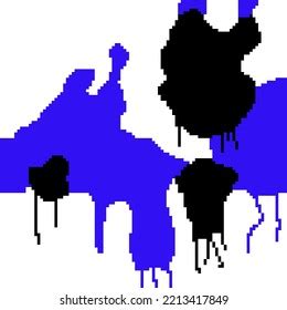 Abstract Blue Pixel Art Graphic Stock Illustration 2213417849 ...