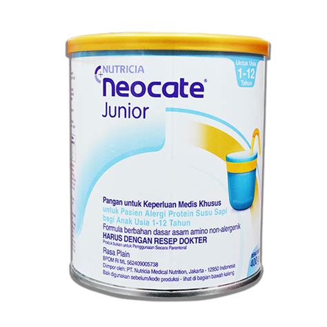 Neocate Junior 400 g - Kegunaan, Efek Samping, Dosis dan Aturan Pakai ...