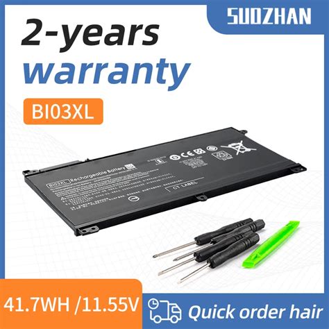 SUOZHAN BI03XL ON03XL Laptop Battery For HP Stream 14 Ax000 Pavilion