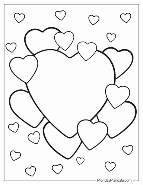 60 Heart Coloring Pages (Free PDF Printables) - Worksheets Library