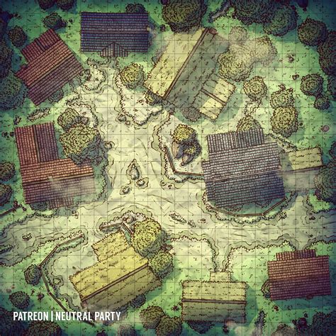 Village Street Battlemap R Dungeonsanddragons