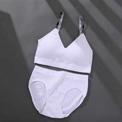 Ensemble de Lingerie pour femmes hauts gorge sans couture Bralette bretelles Finetoo débardeur