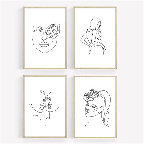 Minimalist Line Art Prints Set Of By Carefree Bee Aesthetic 47 OFF