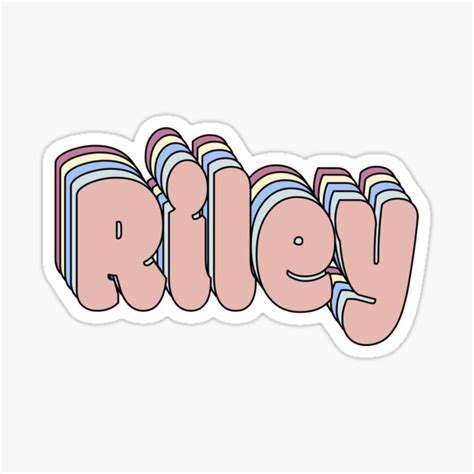 Riley Name Sticker For Sale By Ashleymanheim Redbubble