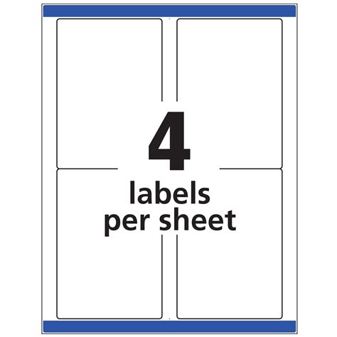 Avery Trueblock Shipping Labels Sure Feed Technology Permanent Adhesive 3 1 2 X 5 100