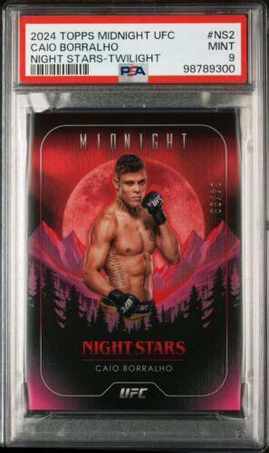 Caio Borralho Night Stars Twilight Topps Midnight Ufc Mint Psa