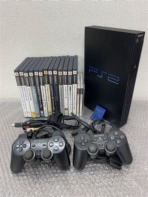 SONY ソニー PlayStation プレイステーション PS2 プレステ 本体 コントローラー メモリーカード ソフト16本 まとめ