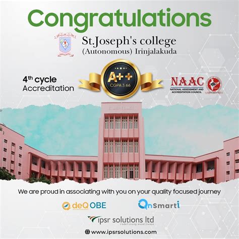 Accreditation to St.Joseph's College , Irinjalakuda | ipsr solutions ...