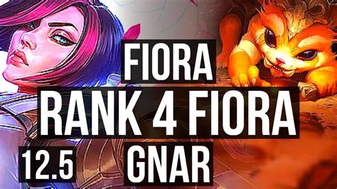 FIORA Vs GNAR TOP Rank 4 Fiora 6 0 3 Dominating KR Challenger