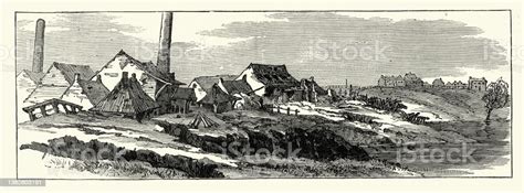 Subsidence Of Land And Buildings At The Northwich Salt Mines Cheshire England 1881 Victorian ...