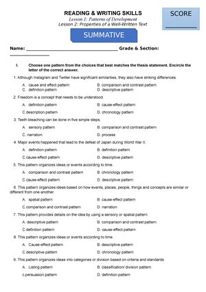 Formulating Assertion Or Opinion Dll Grades To Daily Lesson Log