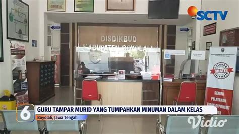 Guru Tampar Murid Yang Tumpahkan Minuman Dalam Kelas Sctv Regional