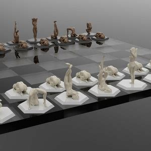 Naked Woman Chess Stl D Stl Files For D Printing D Stl Chess Set Model Digital Printing