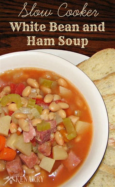 Slow Cooker White Bean and Ham Soup