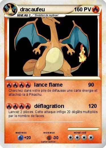 Pokémon dracaufeu 1296 1296 lance flame Ma carte Pokémon