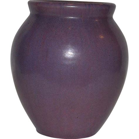 Gorgeous Fulper Ovid Vase Wisteria Purple Glaze Mold 584 Fulper