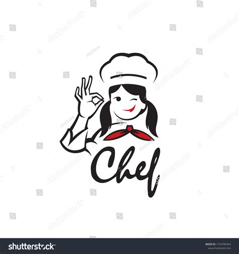 Chef Woman Design Isolated On White Stock Vector Royalty Free