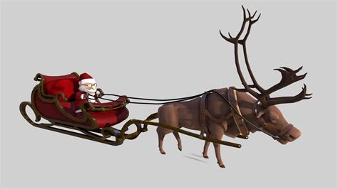 Santa Claus Sleigh 3d Model By Kyan0s 3ff0952 Sketchfab