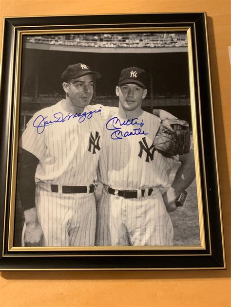 Sold At Auction Mickey Mantle Joe DiMaggio Signed Framed 8x10 New