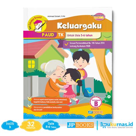 buku paud tk tematik  kelompok  tema keluargaku lazada indonesia