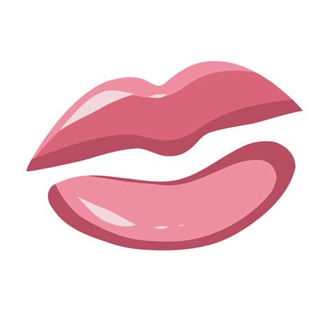 Kiss lips in lipstick isolated on transparent background. Valentine's ...