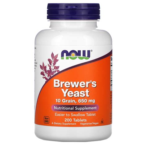 Now Foods Brewer's Yeast, 200 Tablets - Walmart.com
